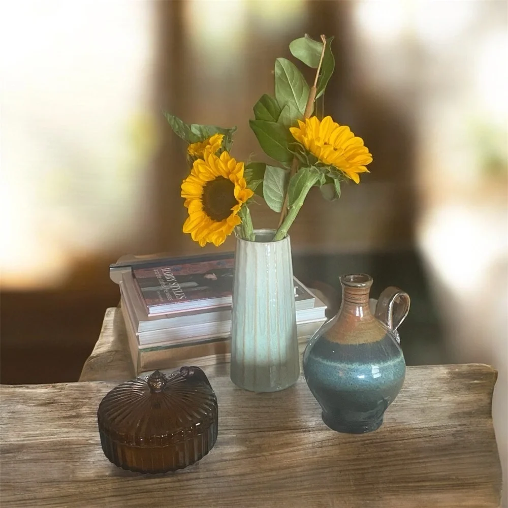 Vintage Glazed‎ Vase Handmade Artist Signed Decor